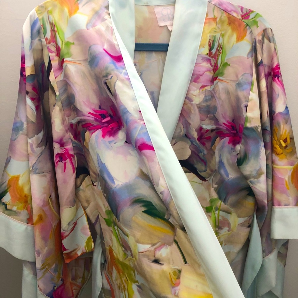 😍 Ted Baker Silky Kimono Robe Size 8-10